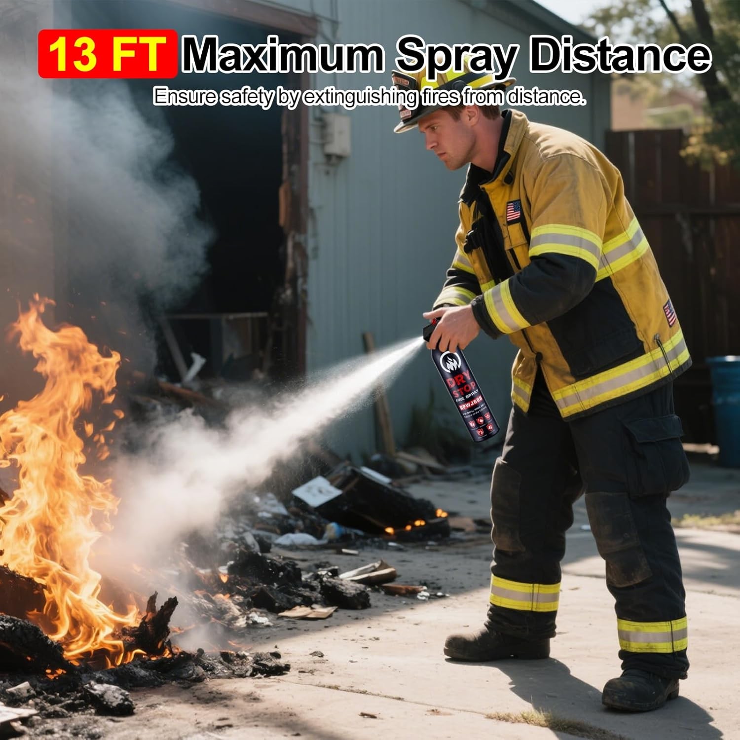 2Pack Dry Stop Fire Spray for Home - Auto Fire Extinguisher for Truck Vehicle, 6