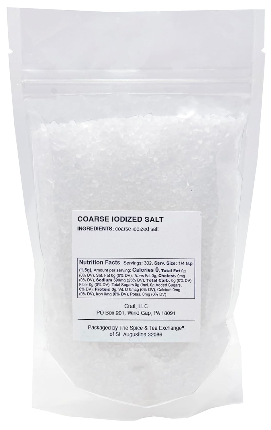 Iodized Salt for Grinder, Coarse Grinder Refill 16 Ounce...