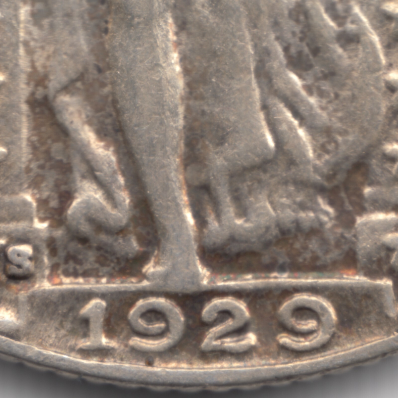 1929 S Standing Liberty Quarter, AU, RPM