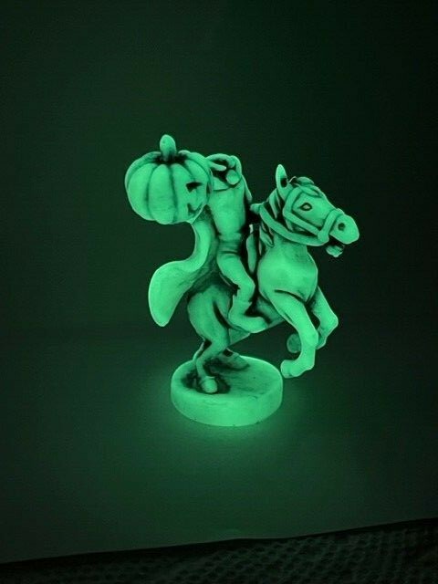 Neil Eyre Designs Halloween insp Sleepy Hollow Headless Horseman Glow In Dark