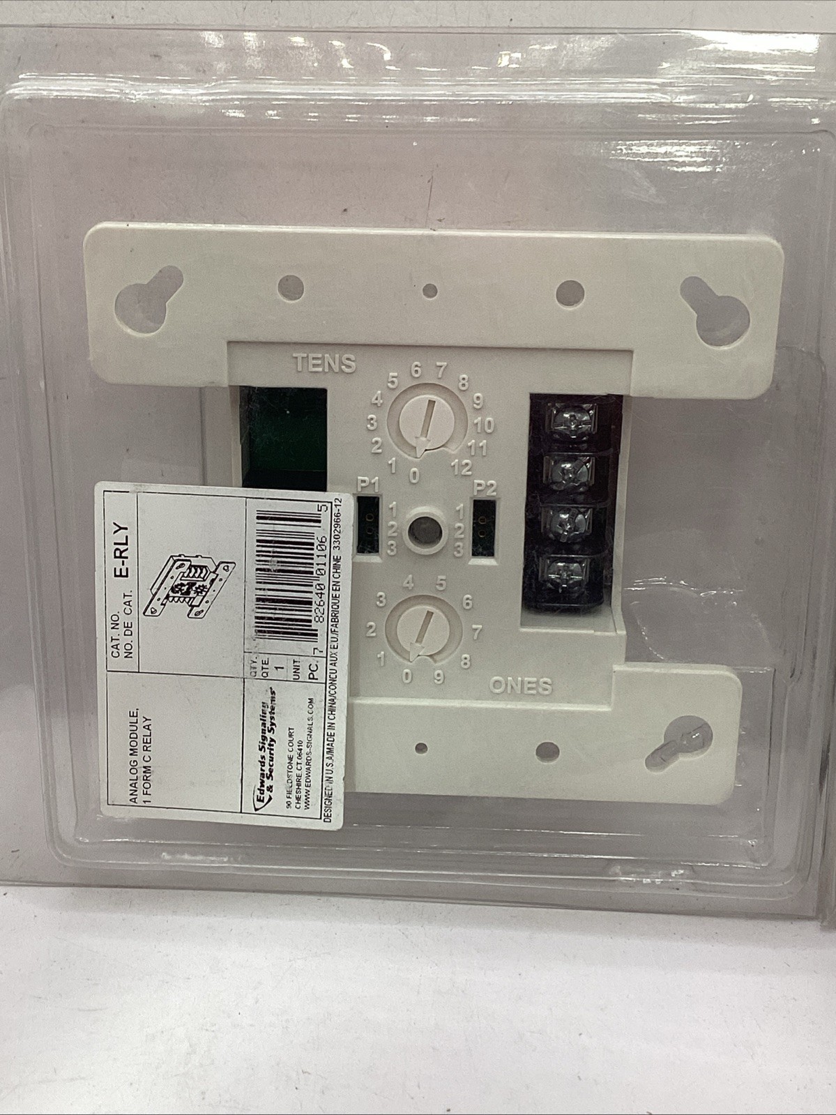 Edwards E-RLY Analog Module 1 Form C Relay Used