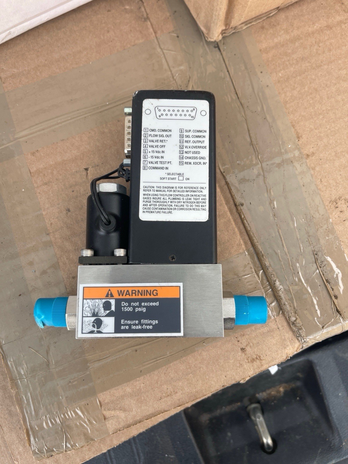 Brooks 5850E Mass Flow Controller 30 SLPM Nitrogen MFC Tested Power On