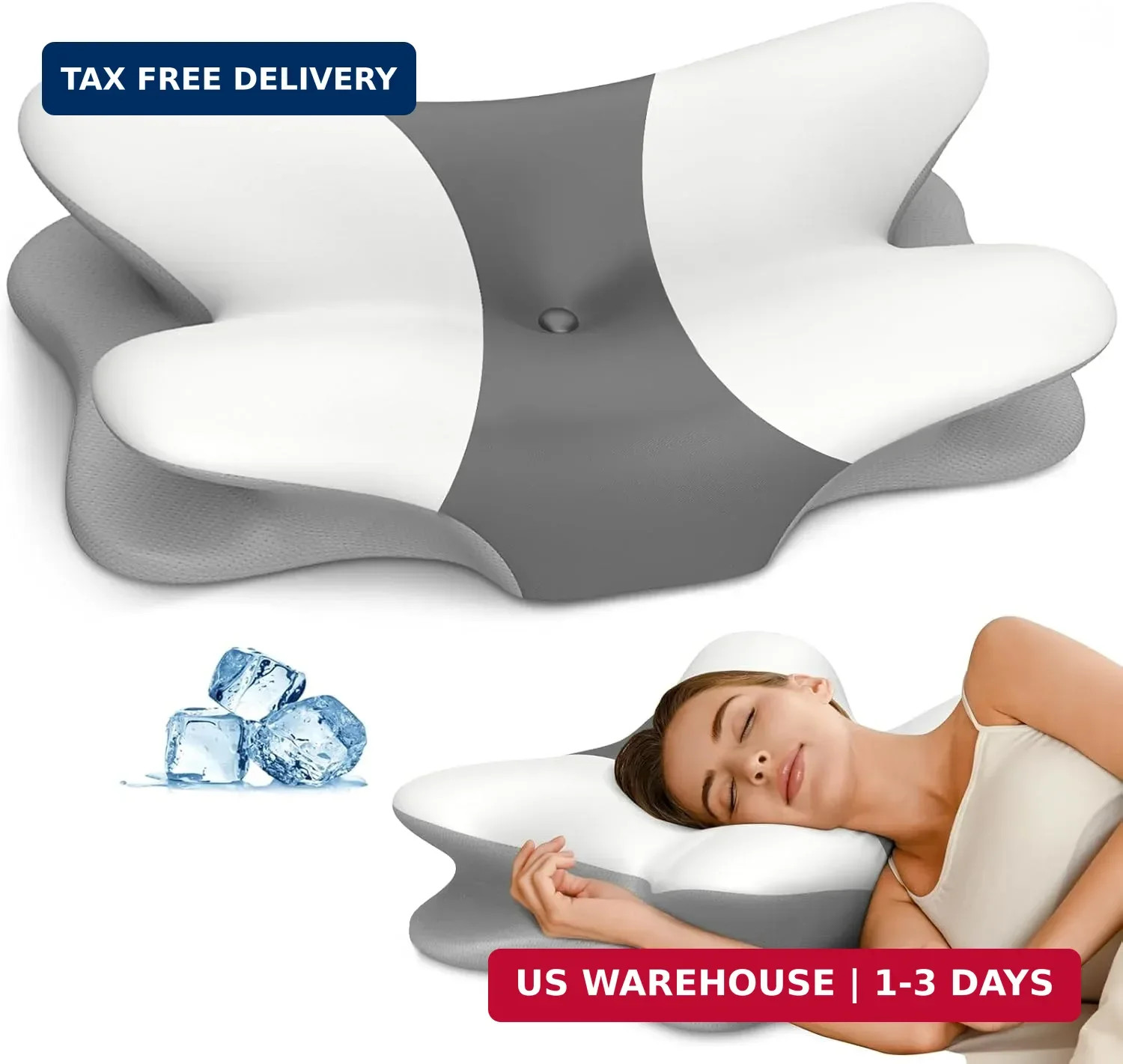 Cervical Pillow for Neck Pain Relief - Ergonomic Neck Pillow for Sleepin
