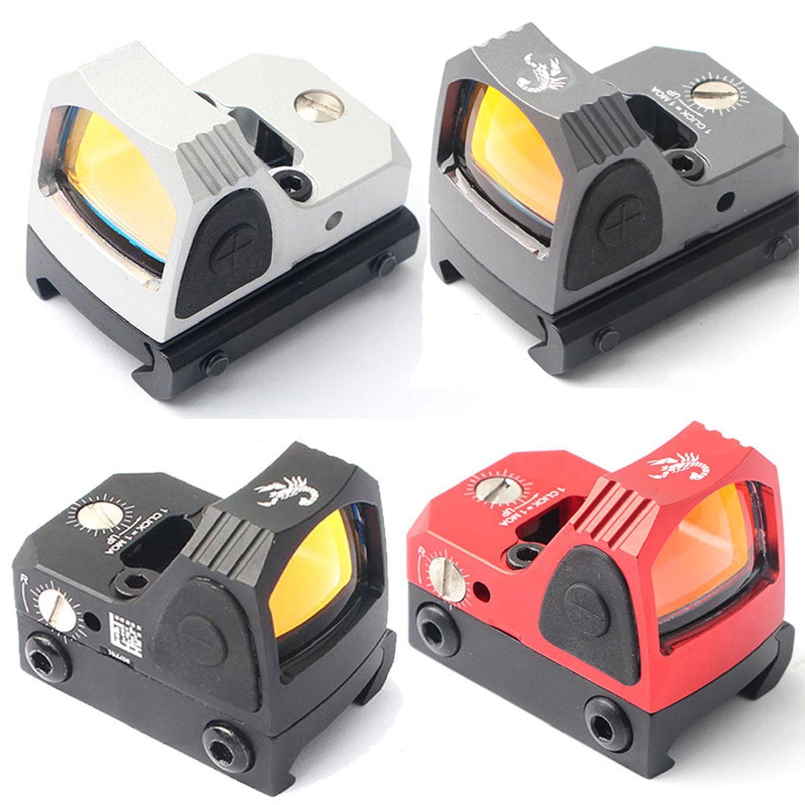 Reflex Sight Scope Tactical Red Dot for Pistol Glock 17 19 20mm Mount Mini RMR