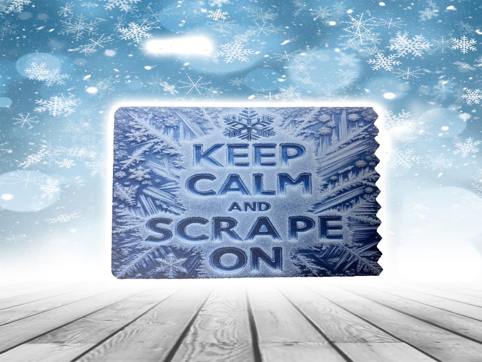 Pocket Sized Emergency Ice Scraper, Novelty, Wallet Size, Use Your Own Photos