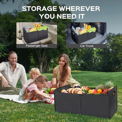 Car Trunk Organizer, Collapsible Trunk Organizer Sturdy SMALL 2 Compartments