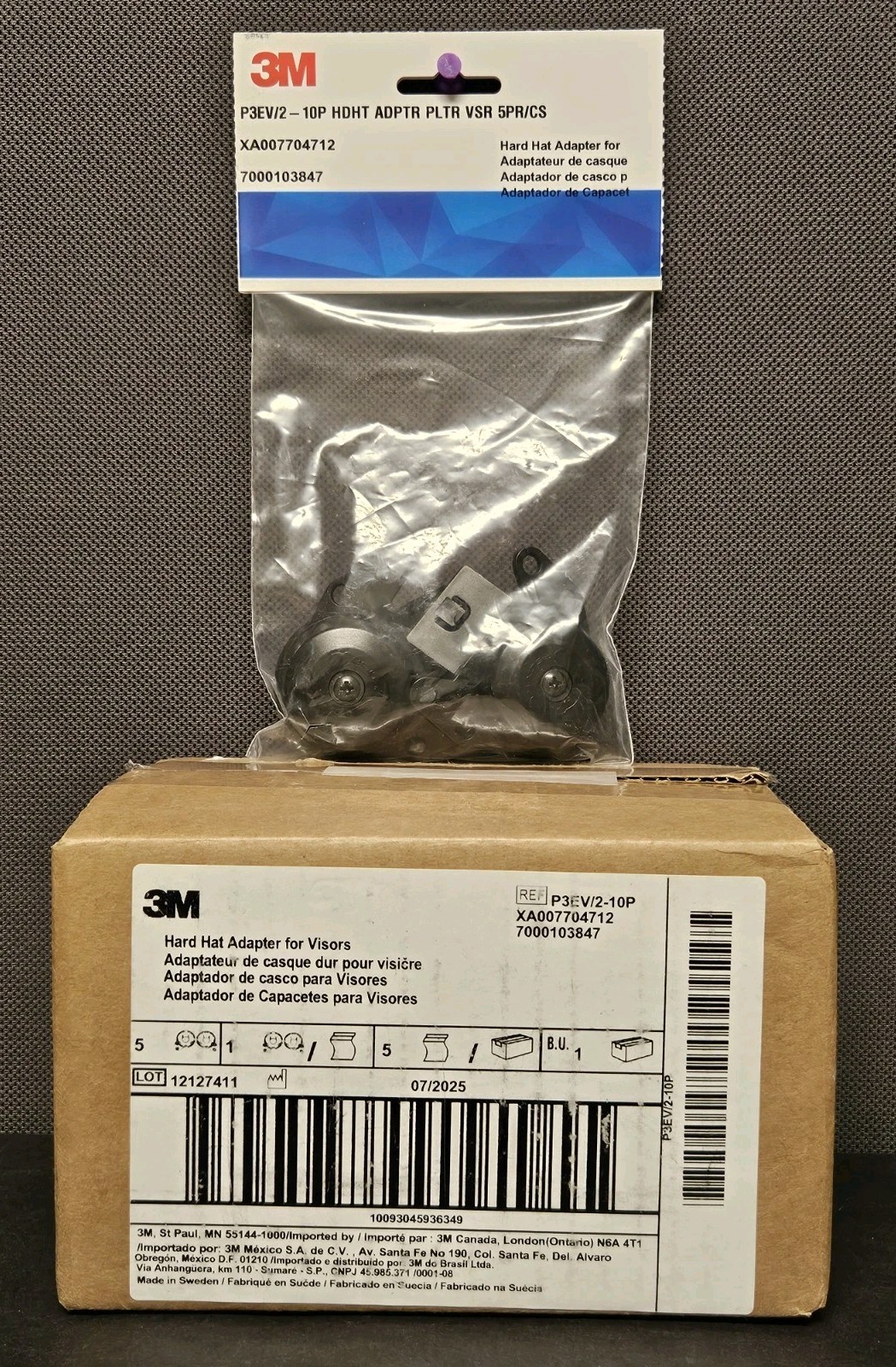 5x 3M Hard Hat Adapter for Visors P3EV/2-10P Face Protection