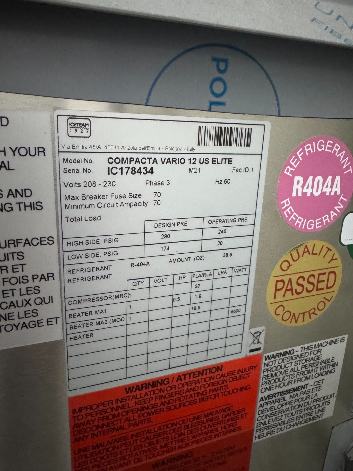 Coldelite Advanced Gourmet Compacta VariO 12 Elite Batch Freezer