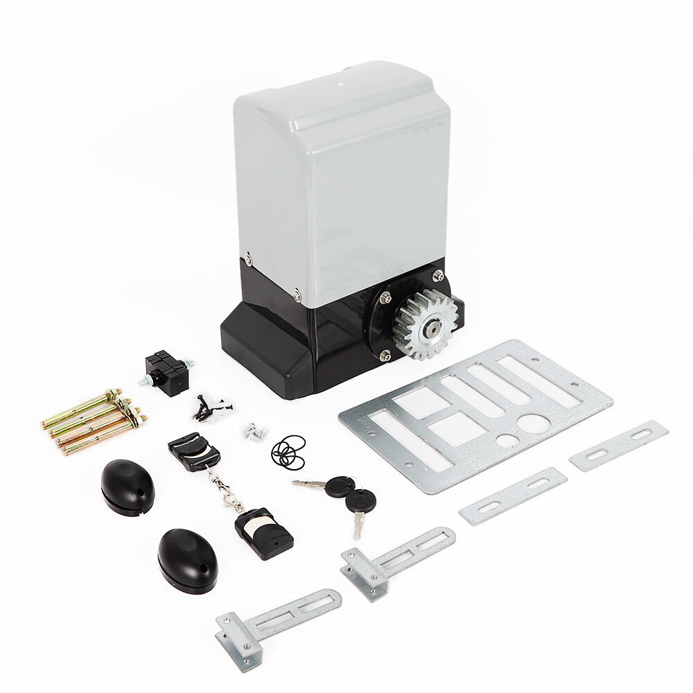 370W Electric Automatic Sliding Gate Opener w/ Remote Control 1400lbs Machine