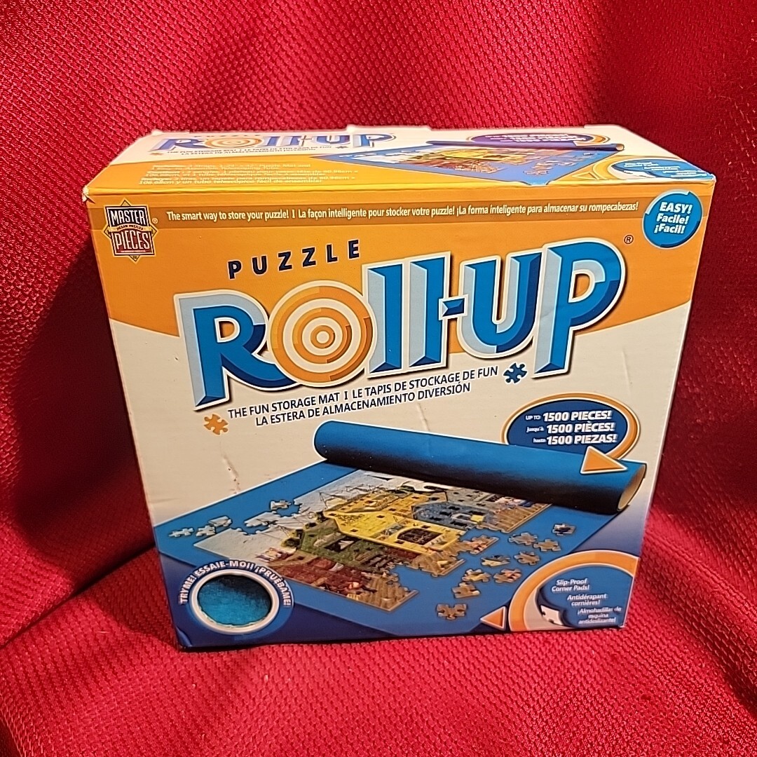 24" X 42" PUZZLE ROLL-UP MasterPieces blue felt 1500 pieces Jigsaw Storage Mat