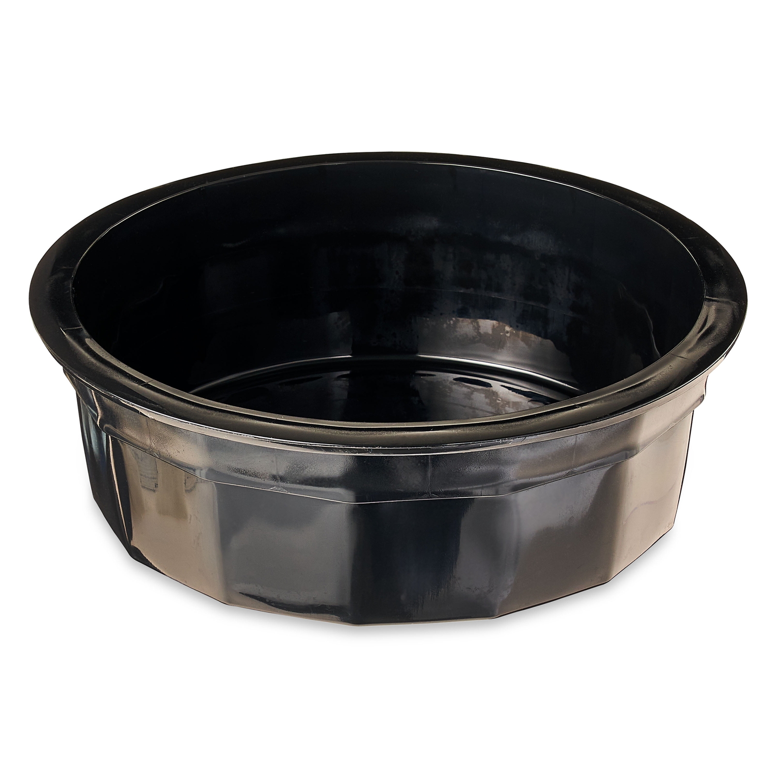 (2 pack) Large Crock Dog Bowl, Black
