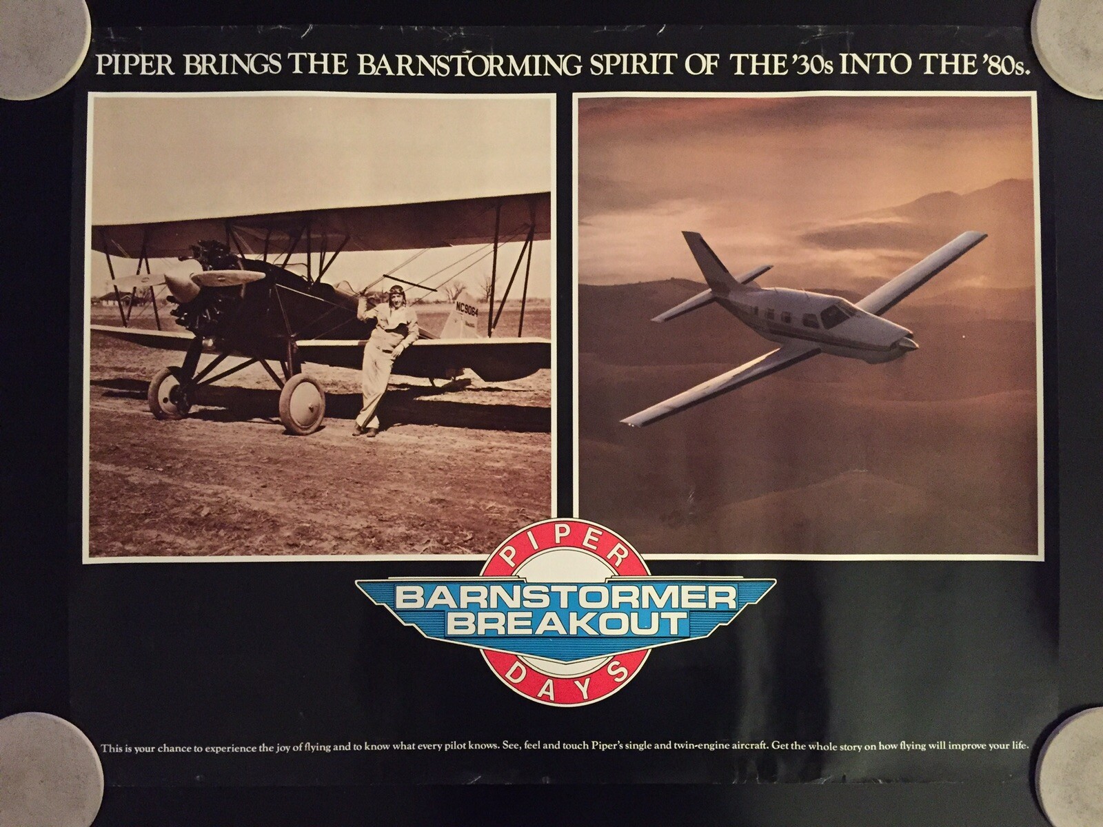 Vintage 1980s Piper Days Barnstormer Breakout Airplane Aircraft