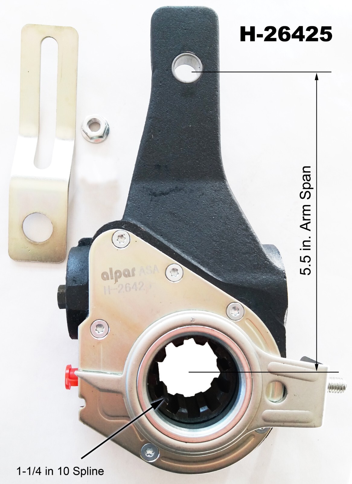 Slack Adjuster, 1-1/4x10 Spline 5.5 in arm Replaces 40910172, 135.1010, M5099