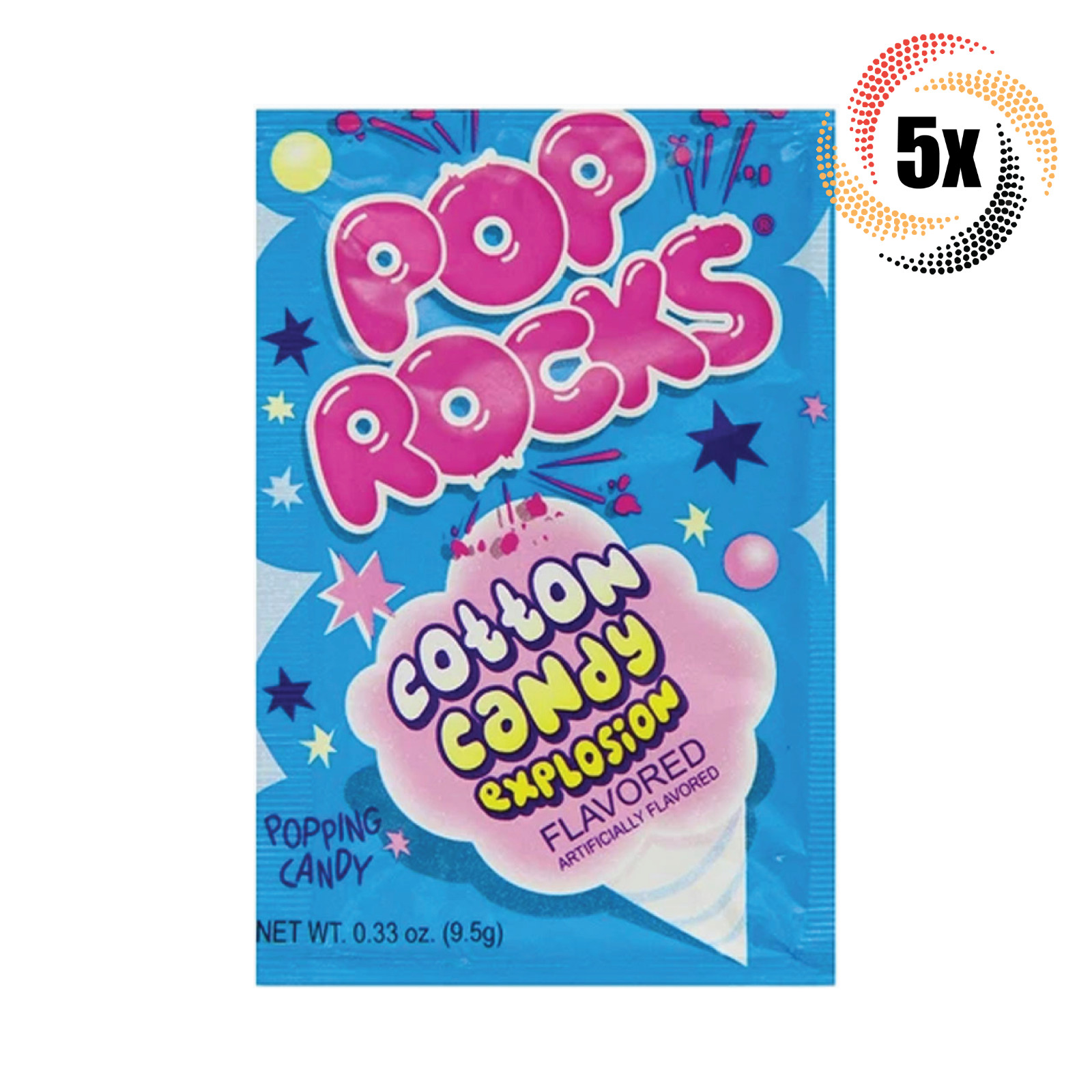 5x Packs Pop Rocks Cotton Candy Explosion Popping Candy .33oz - Fast Shipping