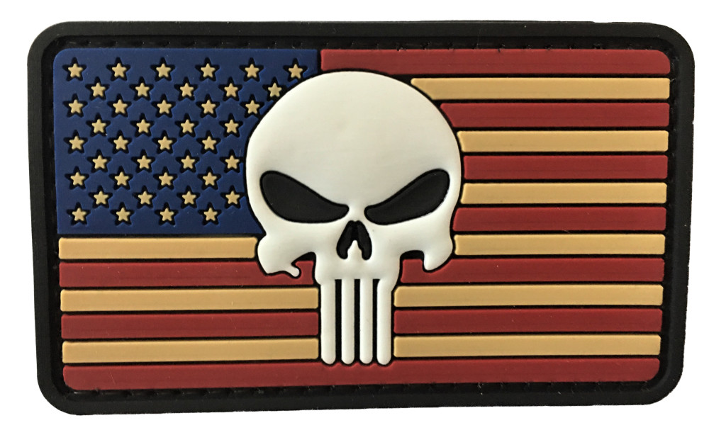 PVC Skull Flag Patch (Topgun F-35 SEAL MARSOC Special Forces GB SOI )    279