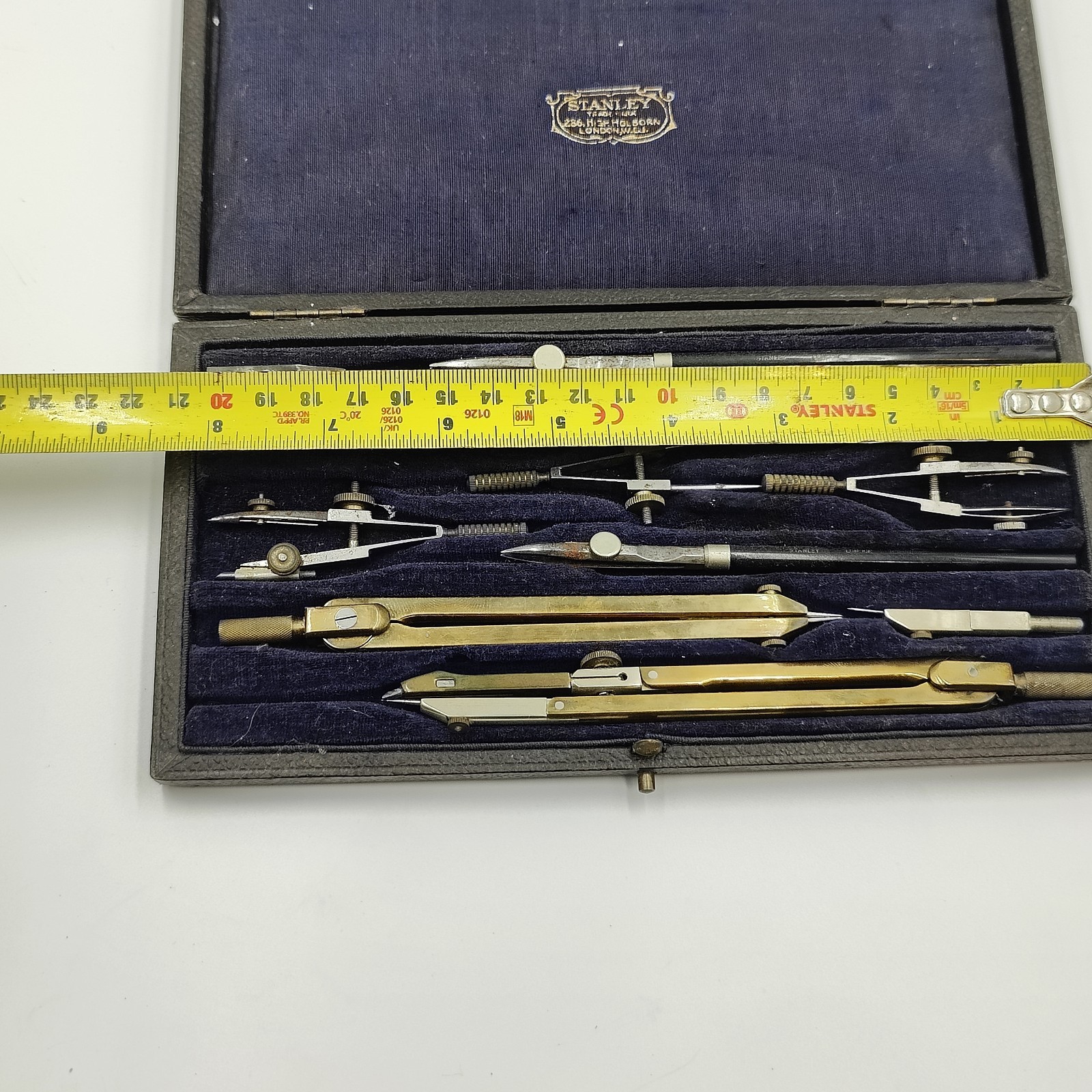 Stanley Technical Drawing Set Vintage Antique Precision Instruments Complete