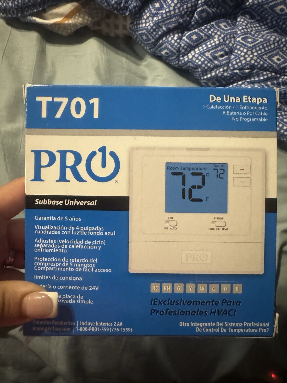 PRO1 T701 Thermostat-Universal Subbase White Non-Programmable Low Voltage