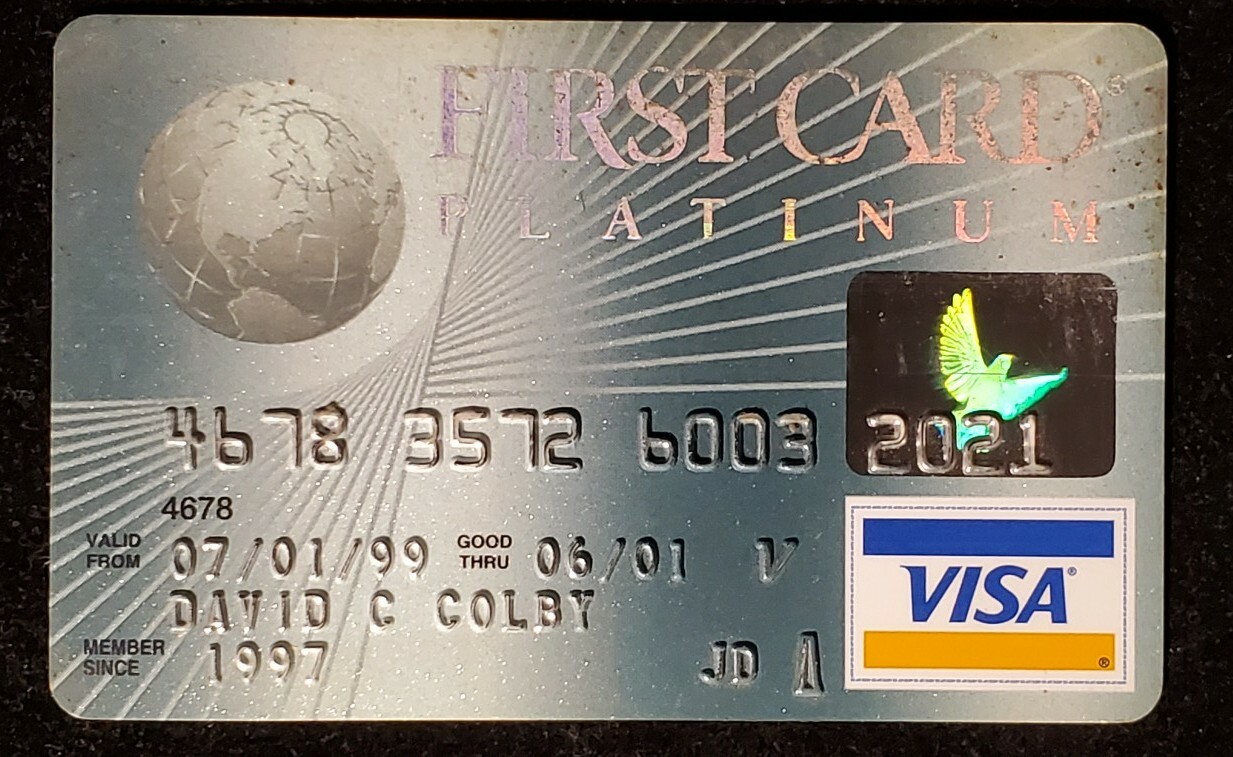 First Card Platinum Visa credit card exp 2001  cc1259