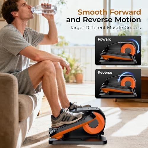 HTM Under Desk Elliptical Machine - Electric Elliptical Exerciser for Seniors...