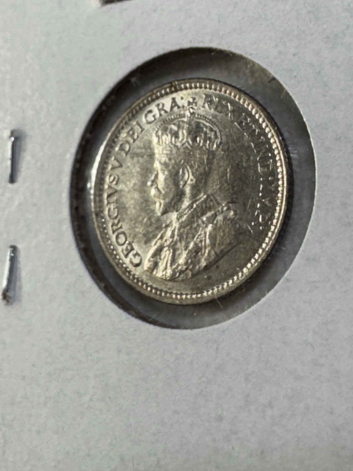 1912 Canada 5 Cents Silver Coin Cleaned