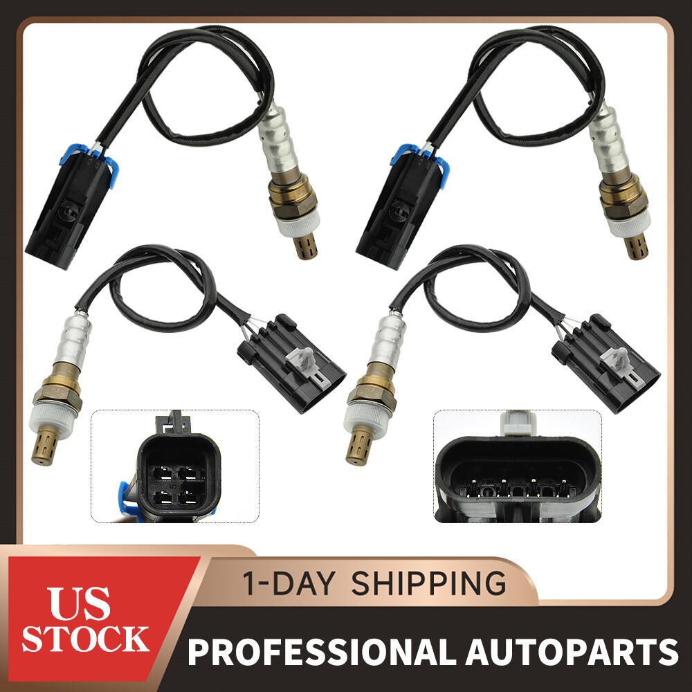 4Pcs Upstream+Downstream Oxygen Sensor For 96-02 Chevy Silverado GMC Sierra 1500