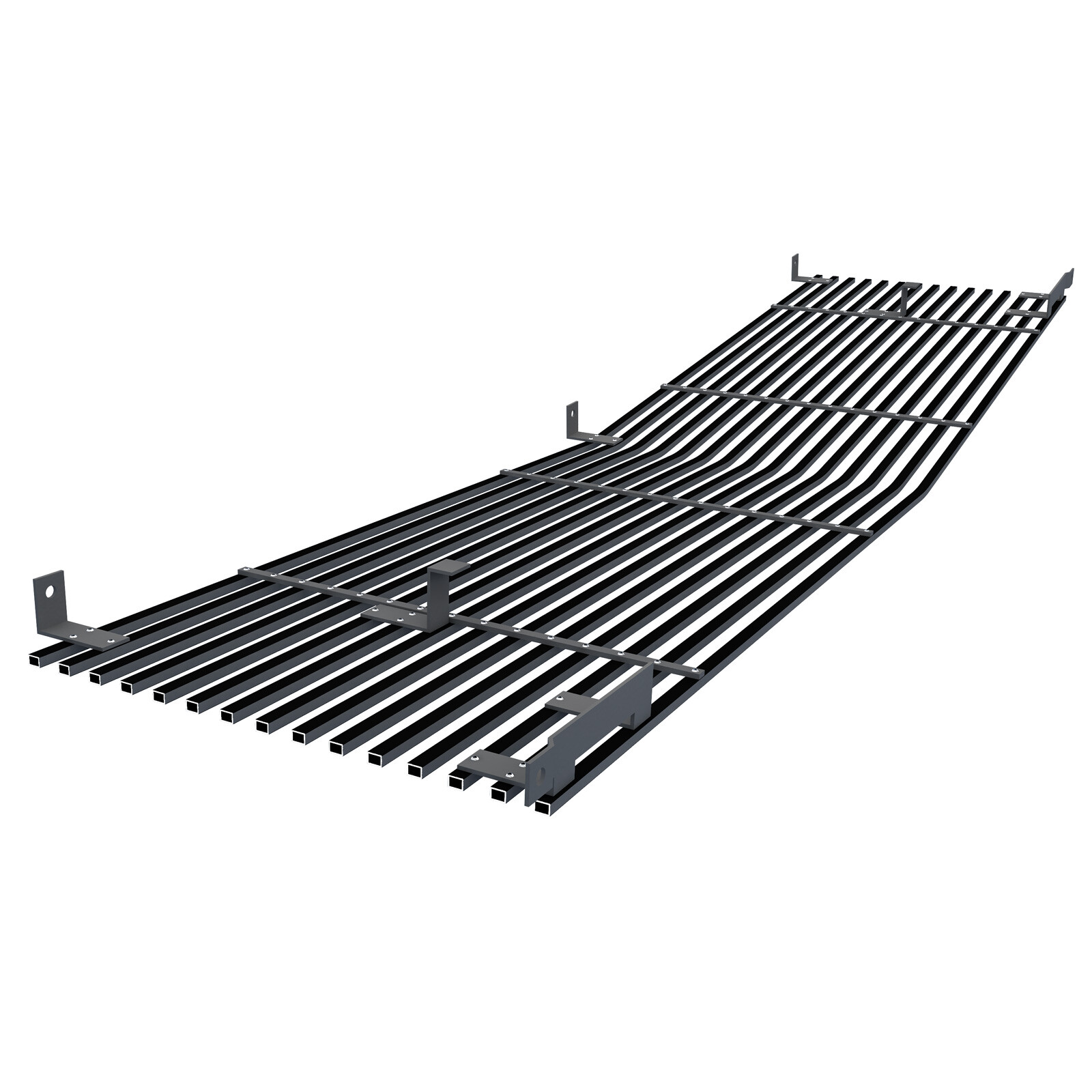 For 1981-87 Chevy C/K Pickup/Suburban/Blazer Upper Stainless Black Billet Grille