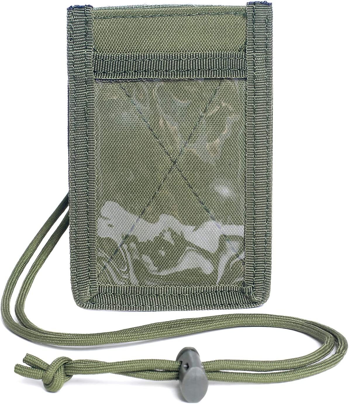 Tactical ID Card Holder Hook & Loop Patch Badge Holder Neck Lanyard Key Ring USA