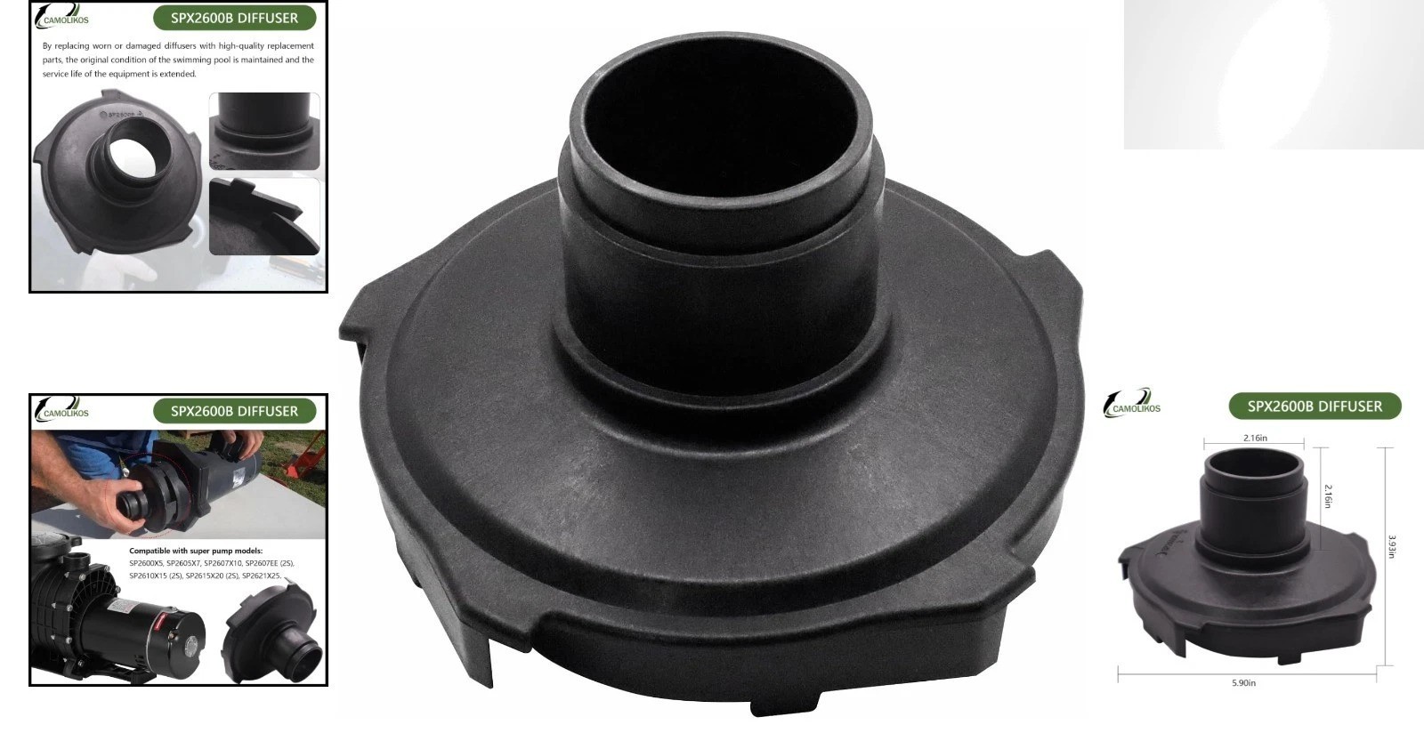 Hayward Super II & Super Pump Diffuser Replacement — Model Compatibility Incl...