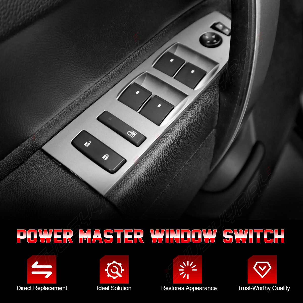 Window Master Switch 22968506 Bezel Mirror & Lock Fits Chevy Silverado 2500