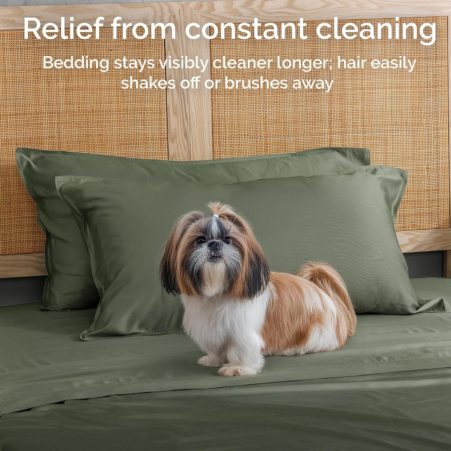 Cooling Bamboo Sheets Set with 2 King Pillowcases - Soft & Hypoallergenic