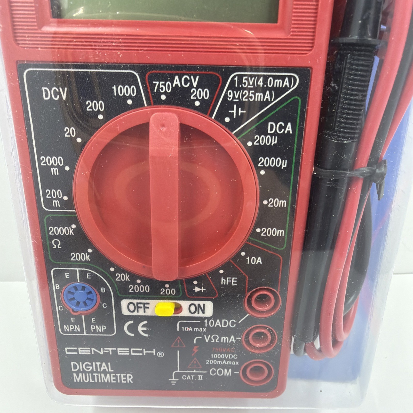 Cen Tech 69096 Digital MultiMeter Electronic Volt Tester Electrical Testing New
