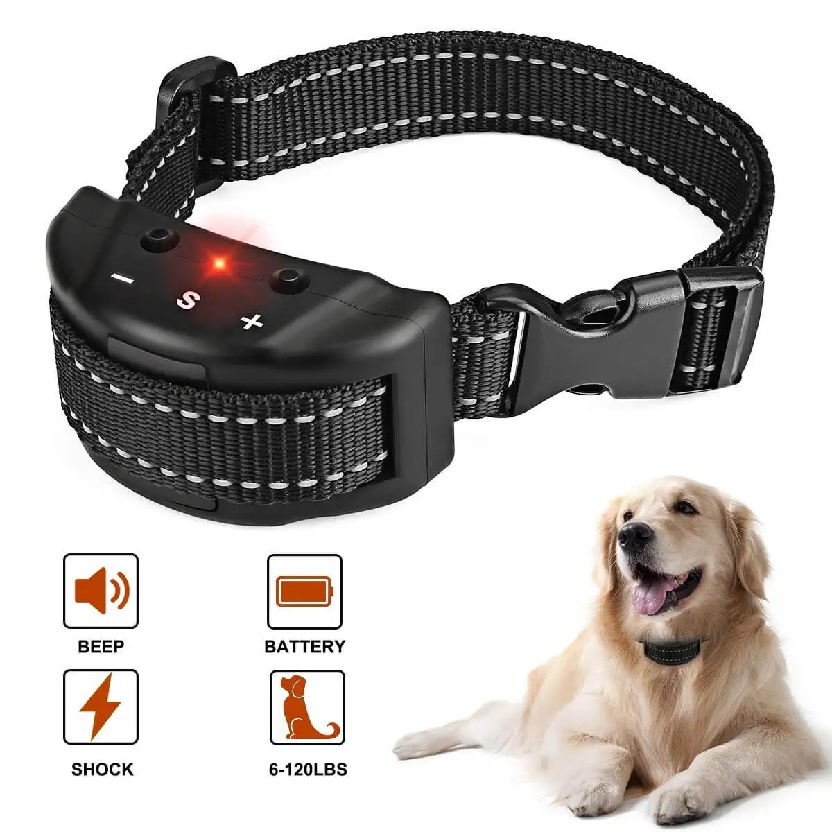 Automatic Anti Bark Barking Dog Shock Control Collar Device Large Medium Small