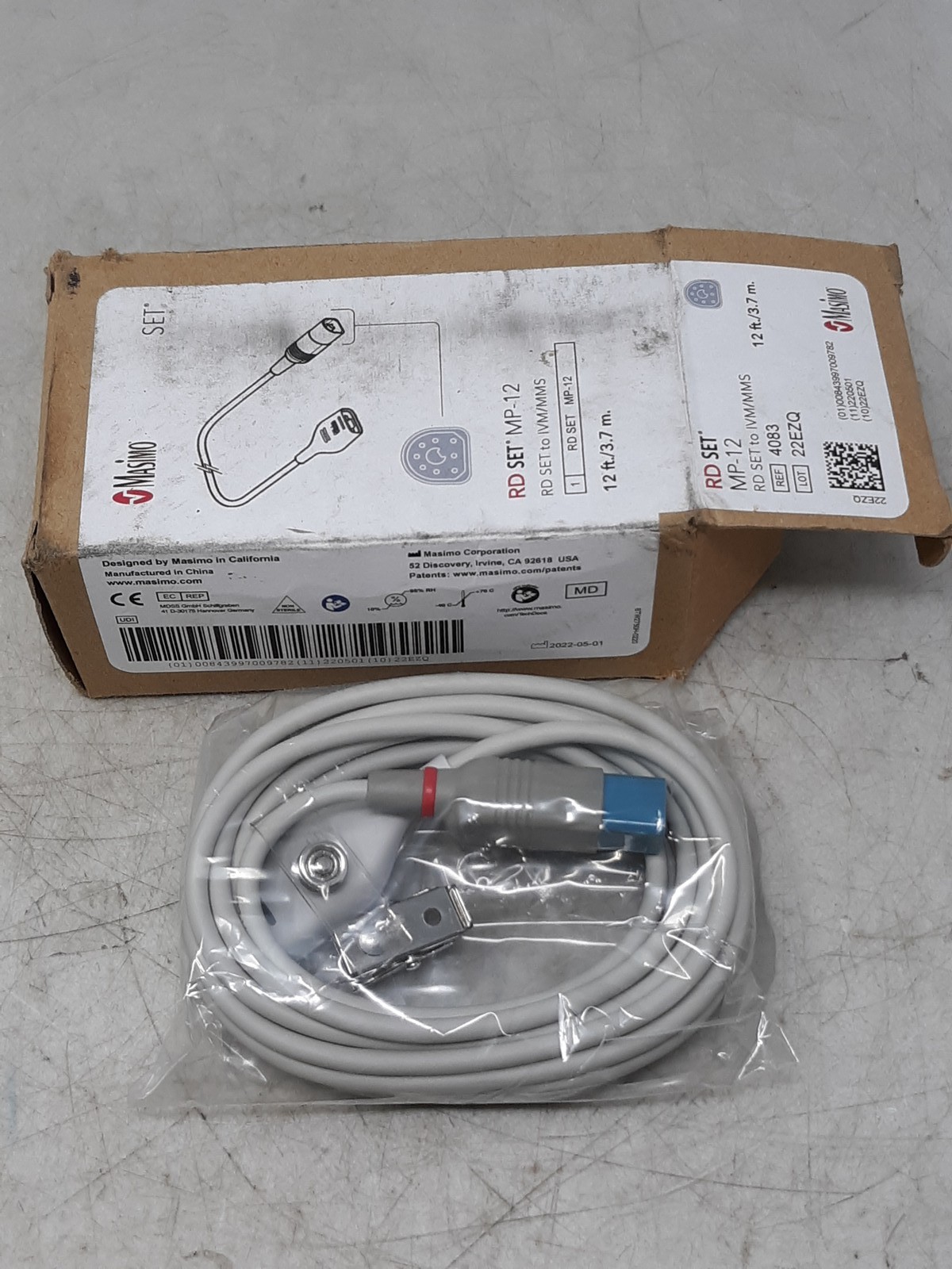 Masimo RD SET MP-12 Patient Monitoring Cable 12 ft / 3.7 m