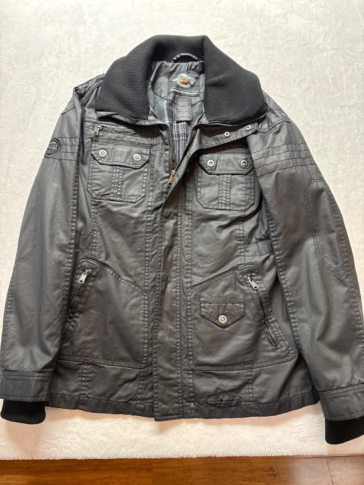 Harley-DavidsonMen's Out-Of-Reach Rugged Waxed Casual Jacket Sz Large Tall