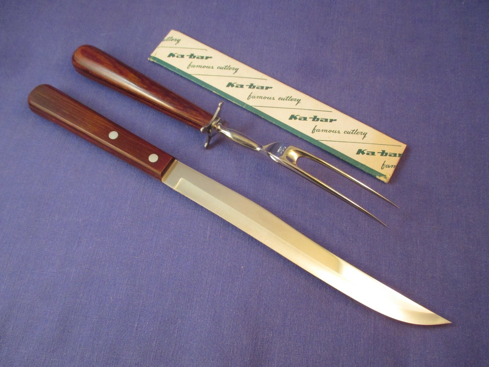 KA Bar 2 Piece Carving Knife Set - Fork and Carving Knife