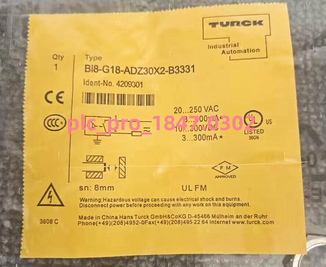 1PCS Brand New TURCK BI8-G18-ADZ30X2-B3331 Proximity Switch  Fast shipping