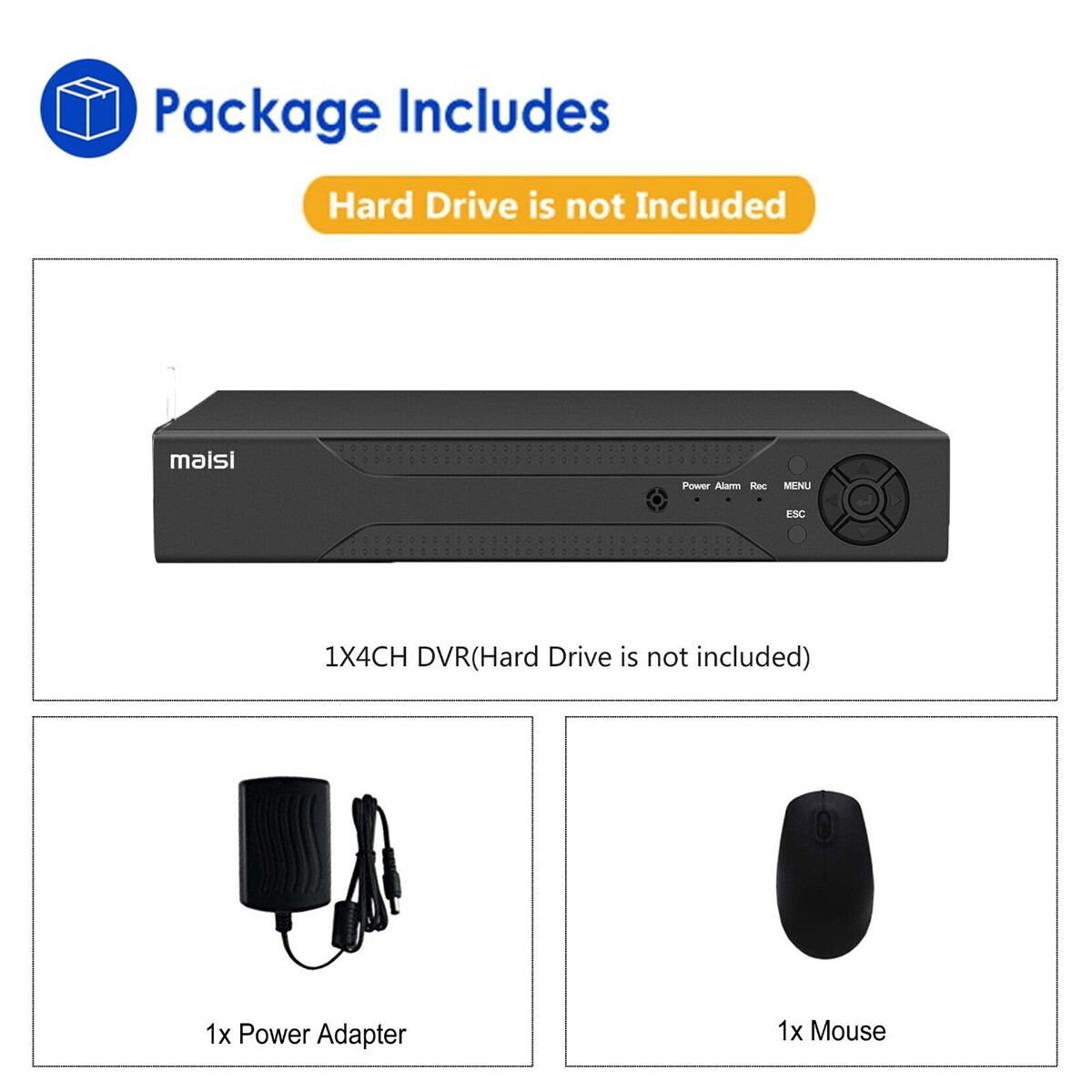 4CH CCTV DVR Digital Video Recorder HD 5MP for Home Security Camera System
