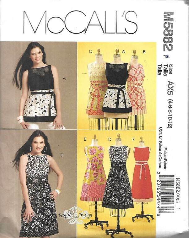 5882 MCCALL'S MISSES' TOP, TUNICS & DRESSES SZ 4-12