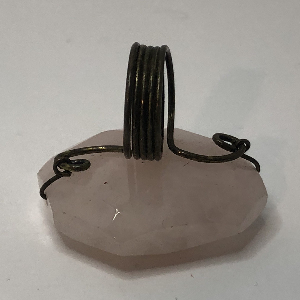 Large natural Quartz Artisan statement ring Size 7