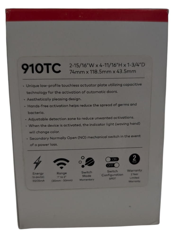 Dormakaba RCI 910TC Touchless Actuator for use with automatic doors