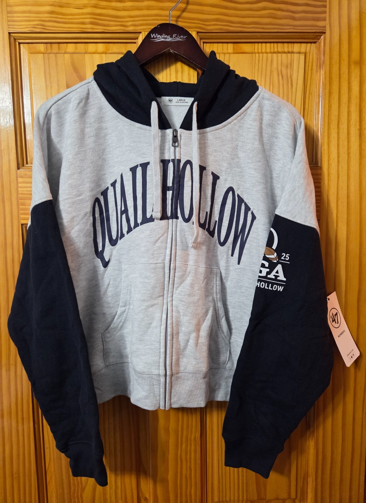 PGA Golf Jacket Womens Large 2025 Quail Hollow Championship Zip Hoodie $98 Value