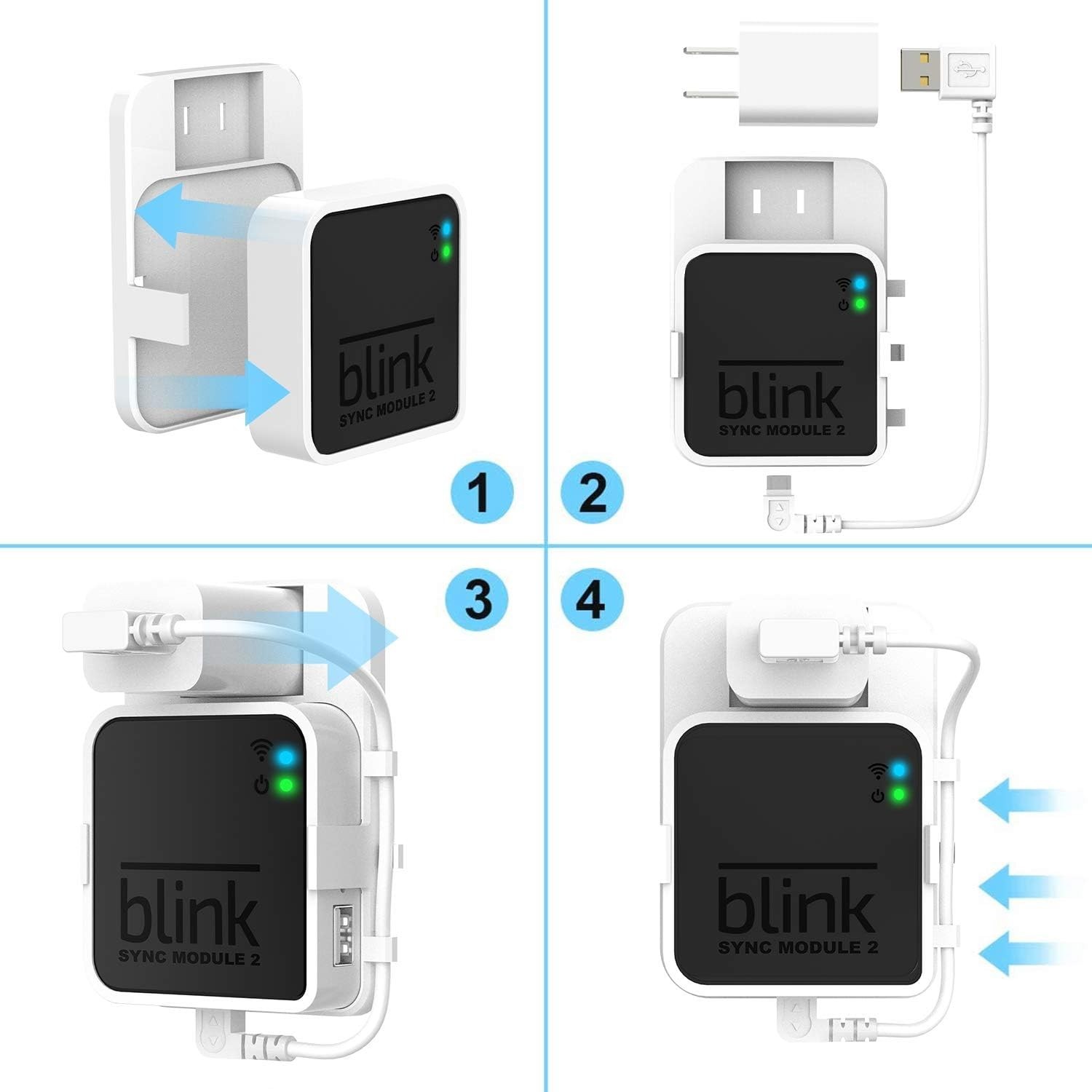 Durable Outlet Mount for Blink Sync Module 2 - Flexible and Portable Solution