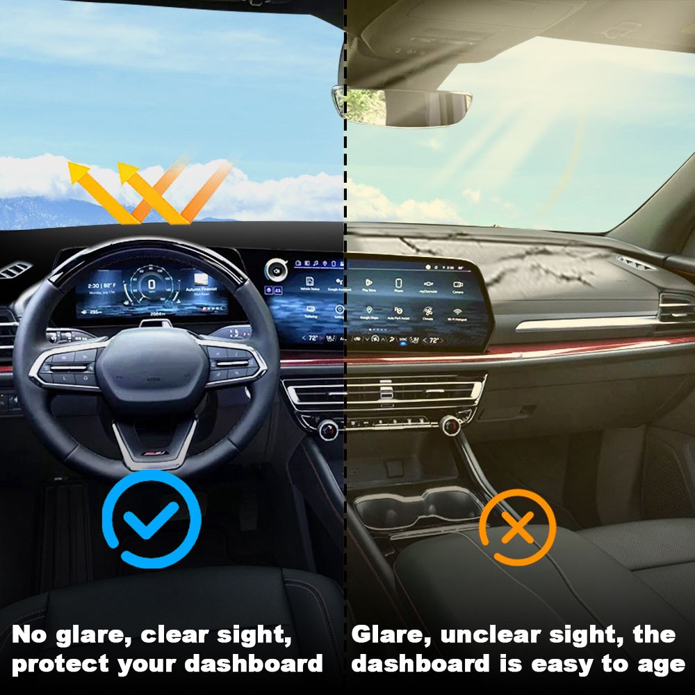 For 2024 2025 2026 Chevy Trax Car Dashboard Non-slip Dash Mat UV Rays Protector