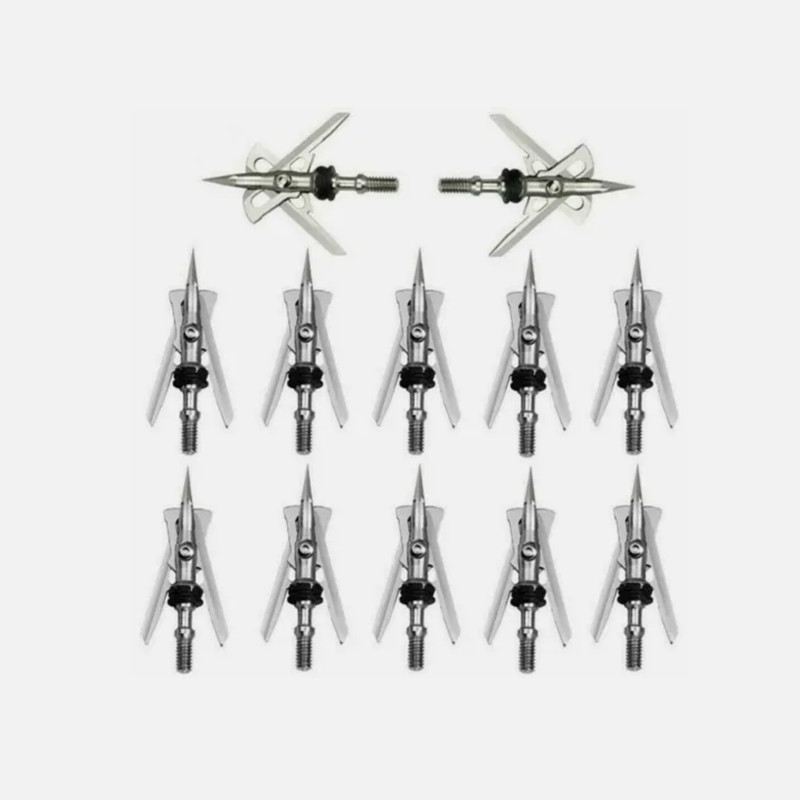 25pcs Archery Hunting broadhead Hypodermic 100 Grain Cut Raging Expandable Tips