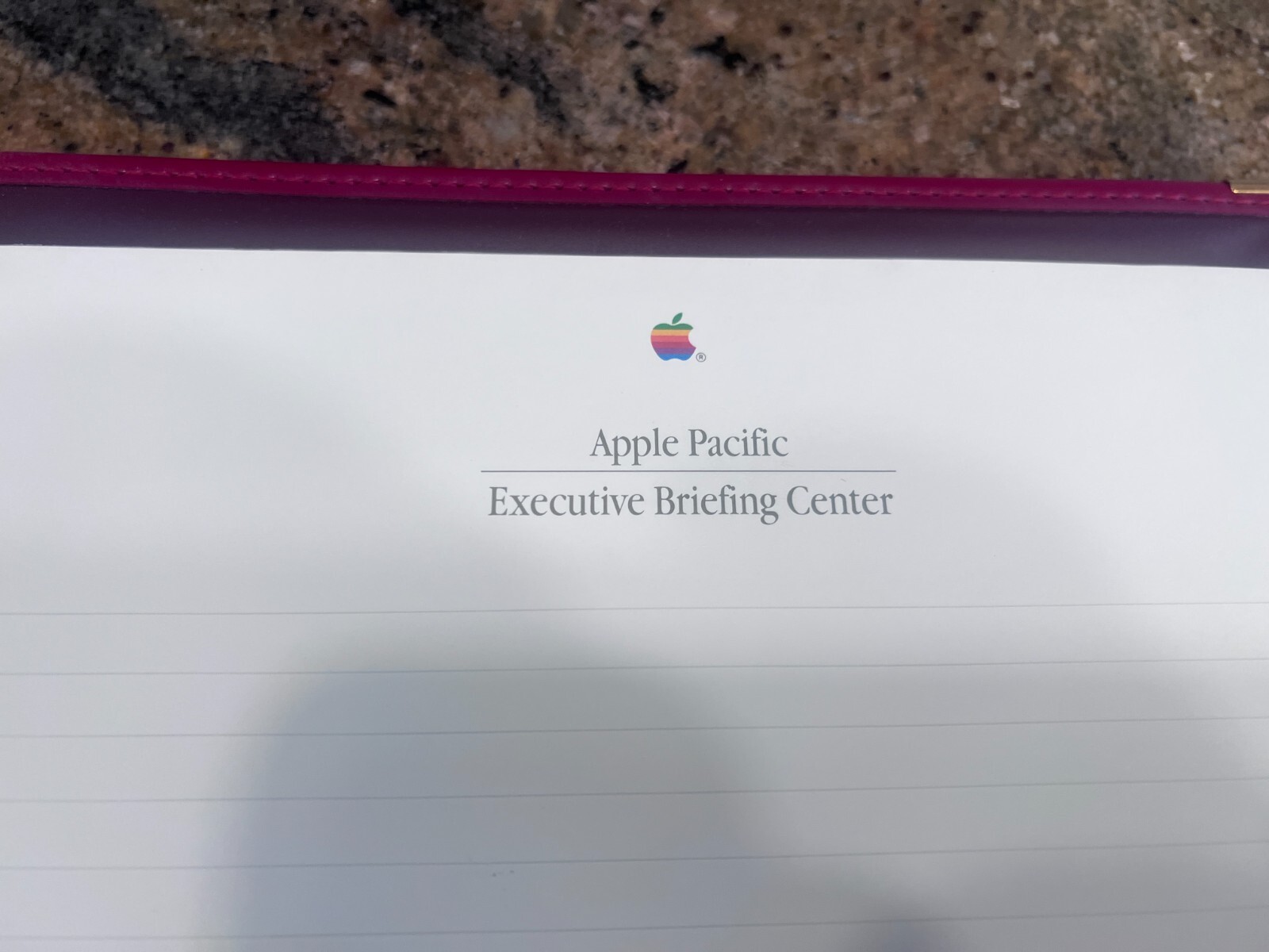 Apple Computer Memorabilia 1994 Notebook with VINTAGE APPLE NOTE PAPER RARE