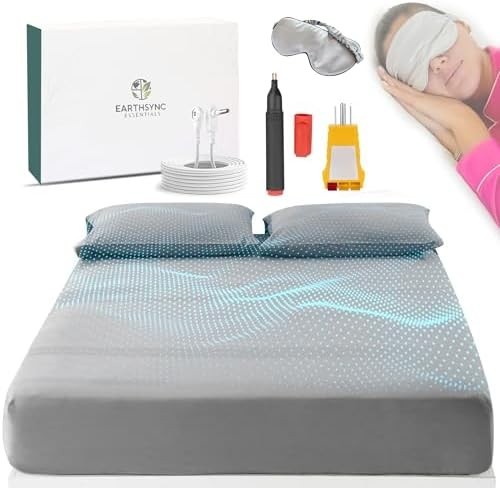 King Size Bare Earth Grounding Sheets with Silver Fiber & Accessories - Grey