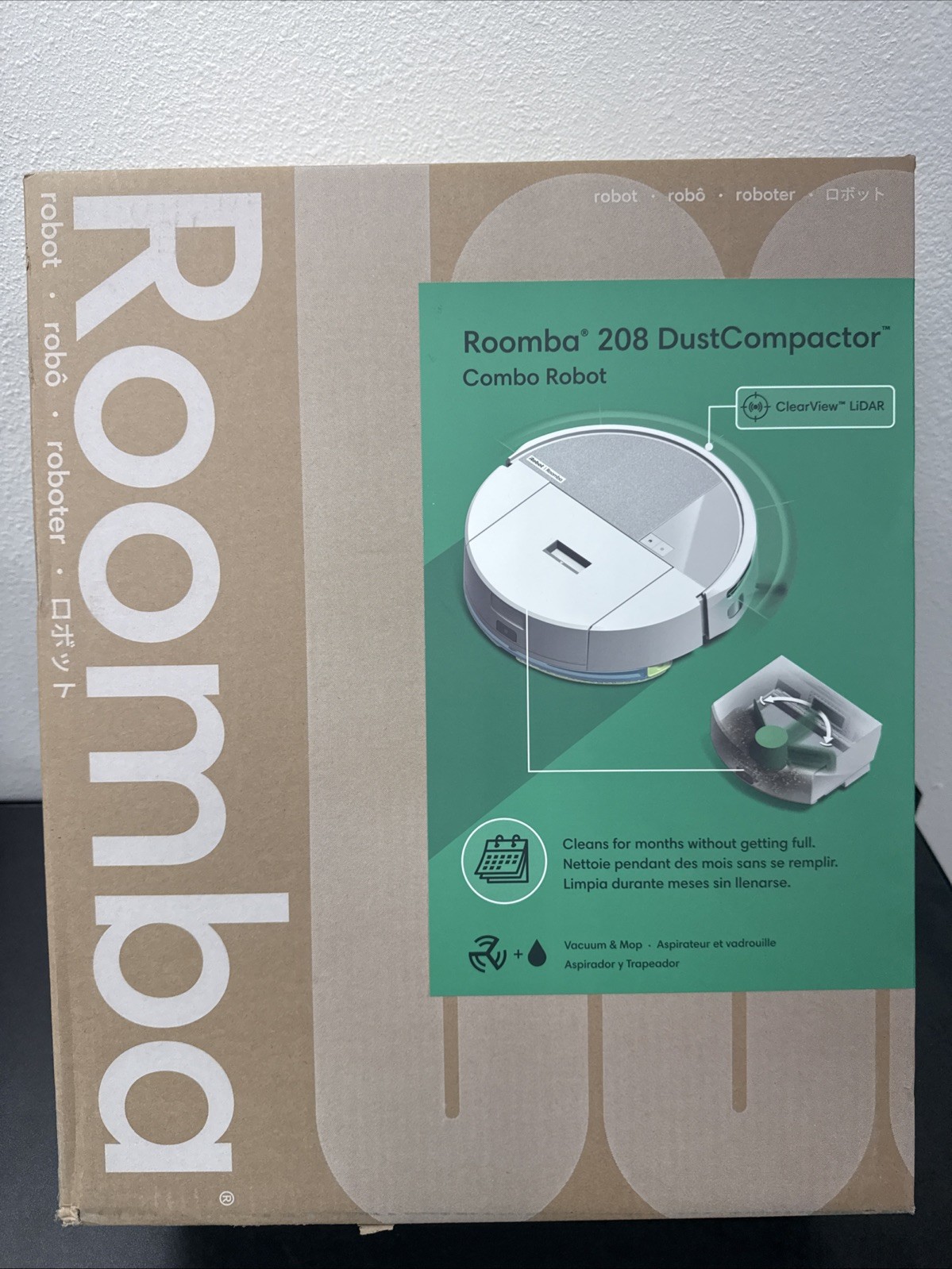 iRobot Roomba 208 DustCompactor Combo Robot Vacuum & Mop