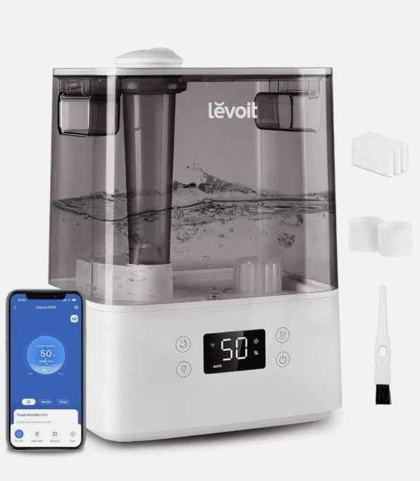 LEVOIT VeSync Classic 300S Ultrasonic 6L Smart Humidifier - Gray - OPEN BOX