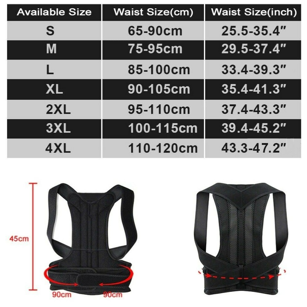 Back Brace for Full Back Pain Relief Sciatica Breathable Lumbar Support Belt
