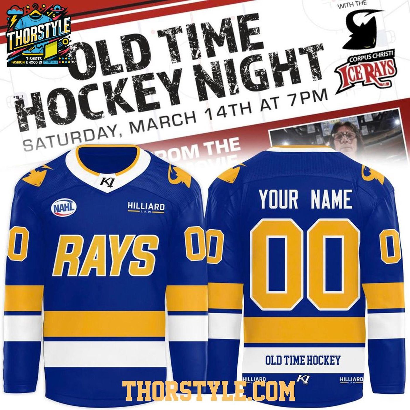 Personalized Corpus Christi IceRays Old Time Hockey 2026 Shirt Men's Fan Gear